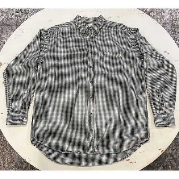 J.Crew Men Size LT Tall Oxford Cotton Long Sleeve Casual Shirt Sharks Tooth L - Picture 6 of 12